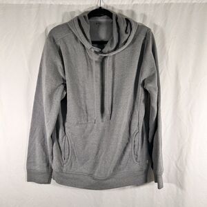 Right of Way Hoodie Men's Medium Grey Long Sleeve Zip Pocket Drawstring Pullover